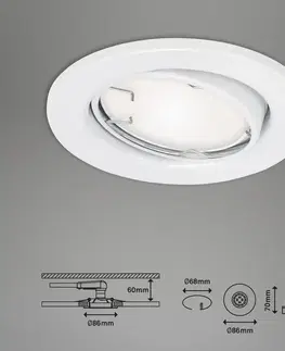 Inteligentní zapuštěná světla Briloner Vestavné světlo LED Fit Move S, CCT RGB 3, bílé