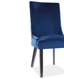 Židle Jídelní křeslo LEON VELVET Signal Modrá