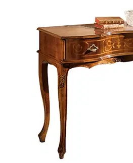 Designové a luxusní konzolové stolky Estila Luxusní klasický konzolový stolek Clasica se šuplíkem as vyřezávanými nožičkami 87cm