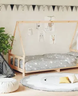 Dětské pokoje Dětská postel 90 x 200 cm masivní borové dřevo