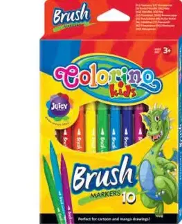Hračky PATIO - Colorino fixy štětcové 10 barev