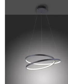 Designová závěsná svítidla PAUL NEUHAUS LED závěsné svítidlo, kruhové, černá, elegantní design SimplyDim 3000K PN 2472-18