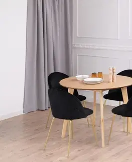 Jídelní stoly Actona Kulatý jídelní stůl Roxby 105 cm hnědý