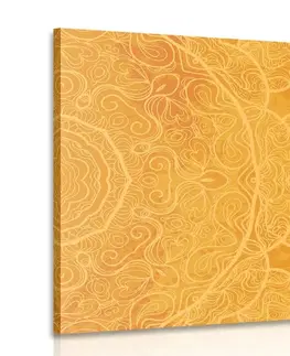 Obrazy Feng Shui Obraz oranžová arabeska na abstraktním pozadí