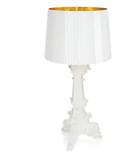 Stolní lampy Kartell Kartell Bourgie LED stolní lampa E14, bílá/zlatá