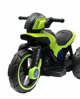 Dětská vozítka a příslušenství Baby Mix Dětská elektrická motorka Police, zelená