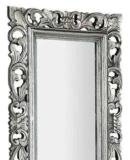 Koupelnová zrcadla SAPHO SAMBLUNG zrcadlo ve vyřezávaném rámu 40x70cm, stříbrná IN109