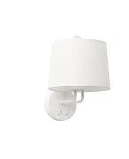 Nástěnná svítidla s látkovým stínítkem FARO MONTREAL nástěnná lampa, bílá