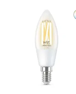 LED žárovky LED Žárovka WiZ Tunable White Filament 8718699787196 E14 C35 4,9-40W 470lm 2700-6500K, stmívatelná