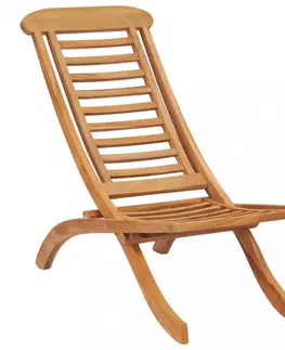 Zahradní křesla a židle Skládací zahradní židle teakové dřevo Dekorhome
