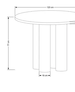 Jídelní stoly HALMAR Jídelní stůl AZUL 120 cm přírodní dub/hnědý