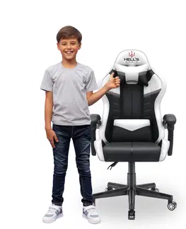 Herní křesla Dětská hrací židle HC - 1004 černobílá