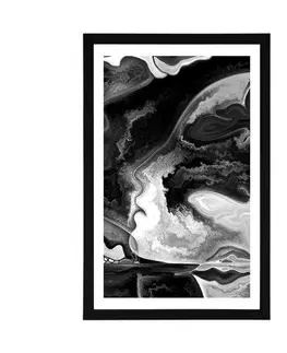 Černobílé Plakát s paspartou mystická silueta v černobílém provedení