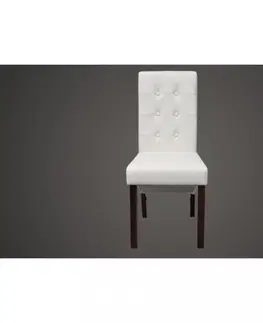 Jídelní sety Jídelní židle 4 ks umělá kůže / dřevo Dekorhome Černá