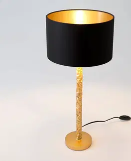 Stolní lampy Holländer Stolní lampa Cancelliere Rotonda černá/zlatá 57 cm