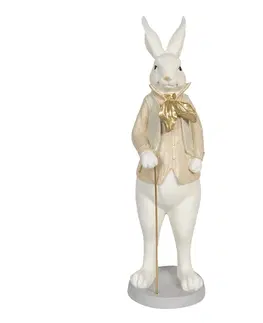 Velikonoční dekorace Velikonoční dekorační soška králíka - 17*15*53 cm Clayre & Eef 6PR3168