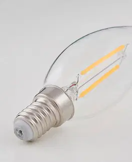 LED žárovky Lindby E14 LED žárovka svíčka Filament 2 W, čirá, 2 700 K