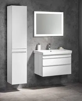 Koupelnový nábytek SAPHO SITIA umyvadlová skříňka 75,6x50x43,4cm, 2xzásuvka, bílá mat