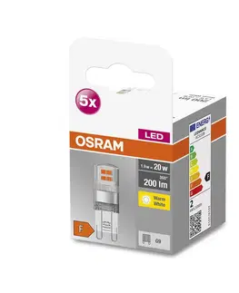 LED žárovky OSRAM OSRAM Base PIN LED kolík žárovka G9 1,9W 2700K 5ks