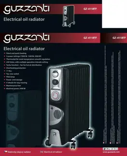 Topidla Olejový radiátor Guzzanti GZ 411BTF