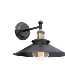 Industriální nástěnná svítidla FARO MARLIN nástěnná lampa, černá