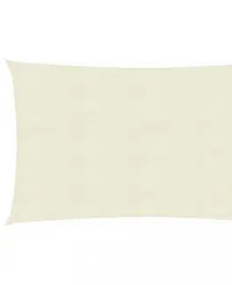Stínící textilie Stínící plachta obdélníková HDPE 3 x 6 m Dekorhome Krémová