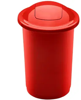 Odpadkové koše Odpadkový koš na tříděný odpad Top Bin 50 l, červená