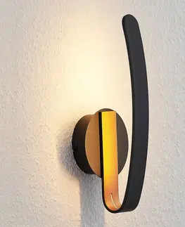 Nástěnná svítidla Arcchio Arcchio Dzemail LED nástěnné světlo, nepřímé černé