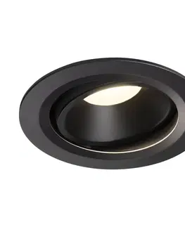 LED podhledová svítidla SLV BIG WHITE NUMINOS MOVE DL L vnitřní LED zápustné stropní svítidlo černá/černá 4000 K 55° otočné a výkyvné 1003679