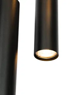 Zavesna svitidla Designová závěsná lampa černá kulatá 7-světel - Tuba