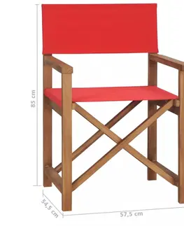 Zahradní křesla a židle Režisérská židle teakové dřevo Dekorhome Zelená