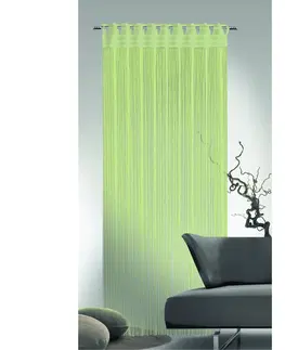 Závěsy Albani Provázková záclona Cord zelená, 90 x 245 cm