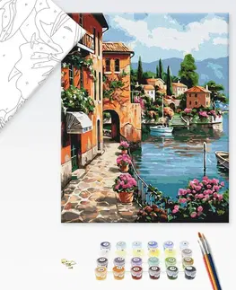 Příroda Malování podle čísel přímořské městečko Positano