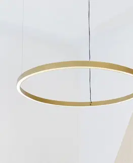Závěsná světla Luceplan Luceplan Compendium Circle 110cm, mosaz