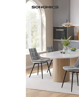 Kuchyňské a jídelní židle Jídelní židle polstrované set 2 ks šedé