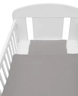 Polštáře New Baby Mušelínový set s výplní šedá, 80 x 70 cm