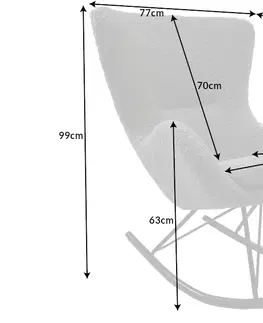 Houpací křesla LuxD Designové houpací křeslo Sweden šedé