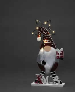 Vánoční vnitřní dekorace Konstsmide Christmas LED dekorační světlo Santa s hvězdou, na baterie