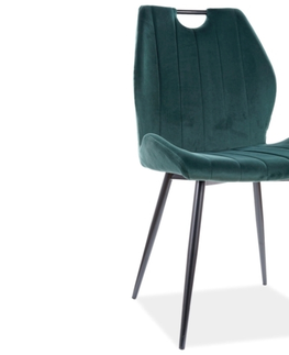 Židle Jídelní židle ARCO VELVET Signal Zelená