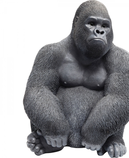 Sošky exotických zvířat KARE Design Soška Gorila sedící 39cm
