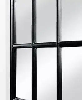 Zrcadla LuxD Designové nástěnné zrcadlo Window II 140 cm černé