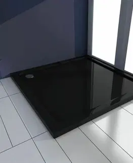 Sprchové vaničky Akrylátová sprchová vanička REA SAVOY černá 80x80