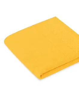 Ručníky AmeliaHome Sada 3 ks ručníků RUBRUM klasický styl žlutá, velikost 50x90+70x130