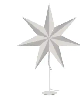 Interiérové dekorace EMOS Svícen na žárovku E14 s papírovou hvězdou bílý, 67x45 cm, vnitřní DCAZ06
