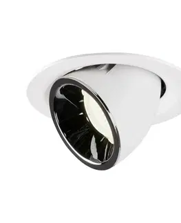 LED podhledová svítidla SLV BIG WHITE NUMINOS GIMBLE M zápustné stropní svítidlo bílé/chrom 4000 K 40° 1005971