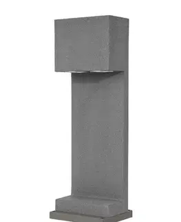 Stojací svítidla NOVA LUCE venkovní sloupkové svítidlo GRANTE šedý beton a hliník GU10 2x10W 100-240V bez žárovky IP65 9790022