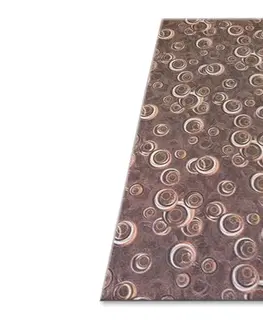Koberce a koberečky Dywany Lusczow Kusový koberec DROPS Bubbles hnědý, velikost 100x300