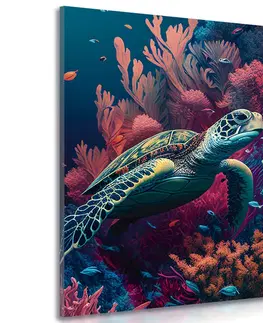 Obrazy podmořský svět Obraz surrealistická želva