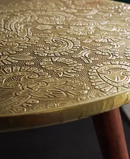 Konferenční stolky Odkládací stolek ETTUS Dekorhome Zlatá