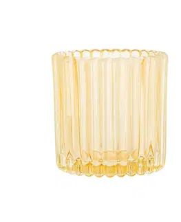 Svícny Altom Skleněný svícen na čajovou svíčku Tealight pr. 8,5 cm, žlutá